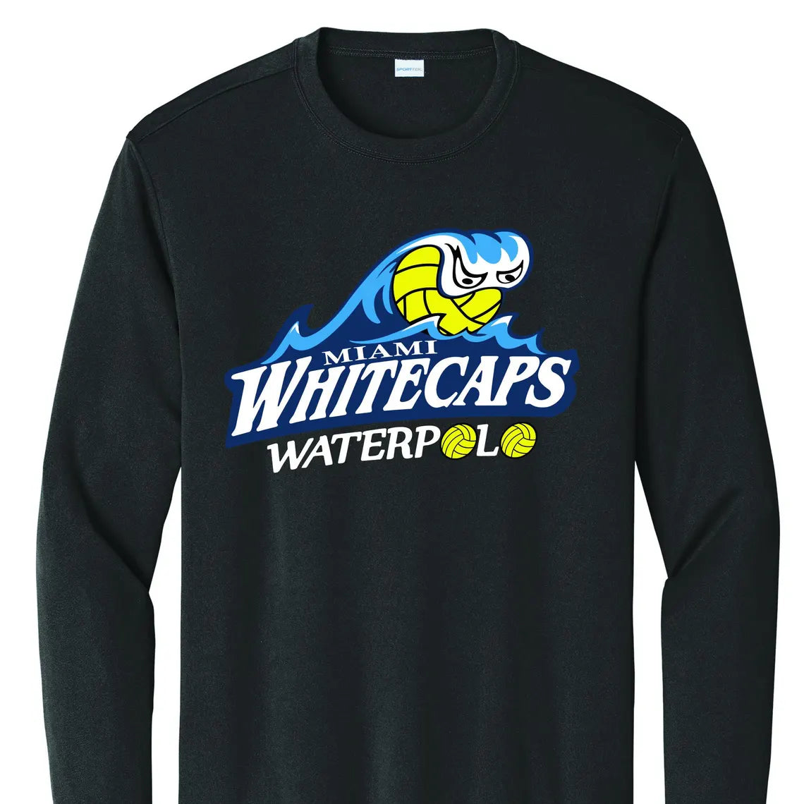 Miami Whitecap Water Polo Unisex Drifit Long Sleeve Shirt for Comfort