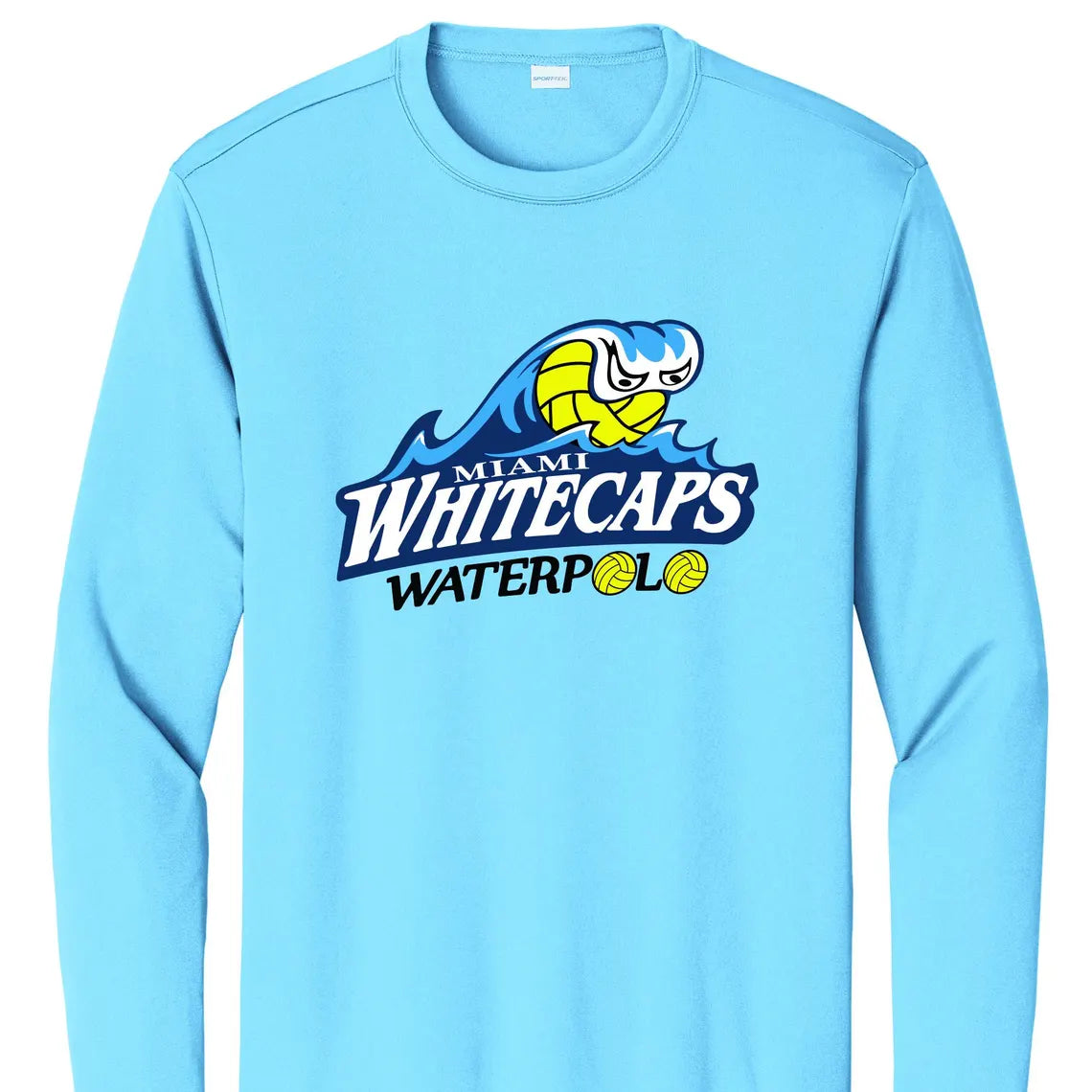 Miami Whitecap Water Polo Unisex Drifit Long Sleeve Shirt for Comfort