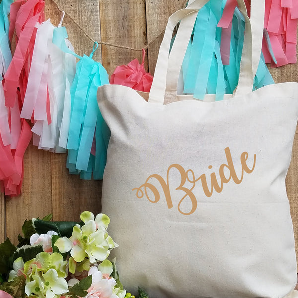 Personalized Bride Tote Bag for Unique Wedding Essentials