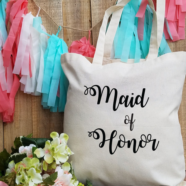 Maid of Honor Tote - Customizable Wedding Party Gift
