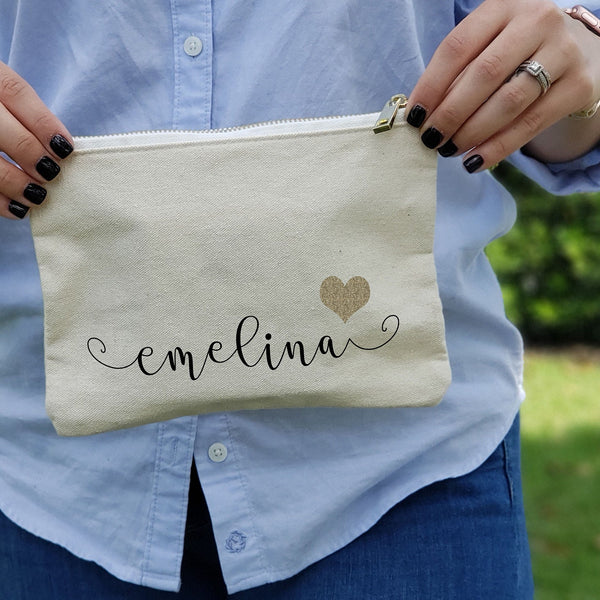 Personalized Bridesmaid Cosmetic Bag for Special Gifts