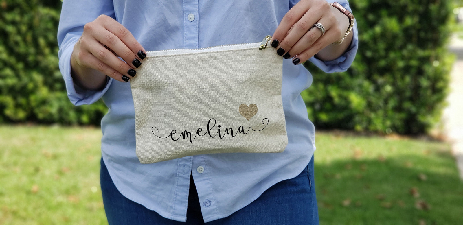 Bridesmaid Cosmetic Bag - Cosmetic Pouch - Personalized Gift for Bridesmaid - Personalized Make up Bag