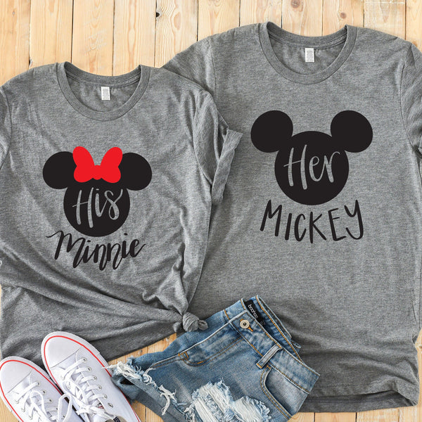 His Minnie & Her Mickey Shirts for Happy Couples