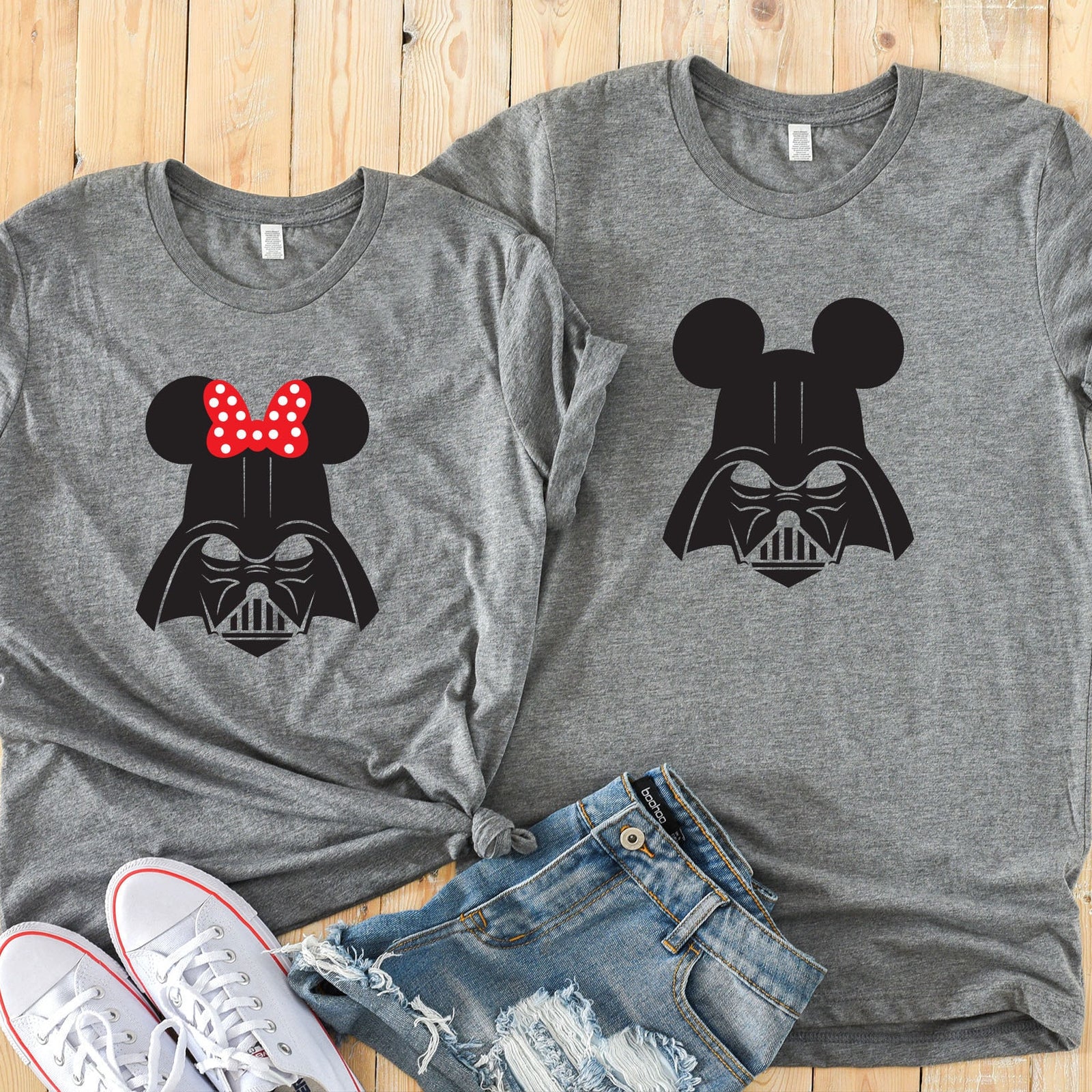 Minnie Darth - Mickey Darth Vader Shirts - Disney Couples - Matching Shirts