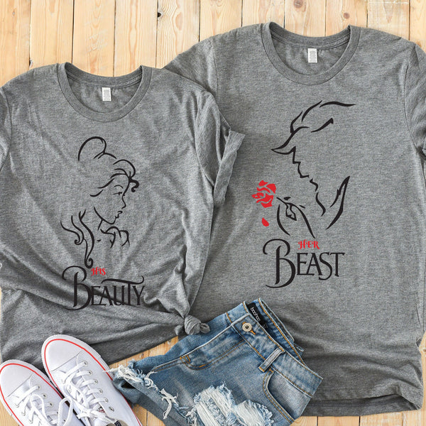 Beauty and the Beast Couples Shirts for Magical Memories