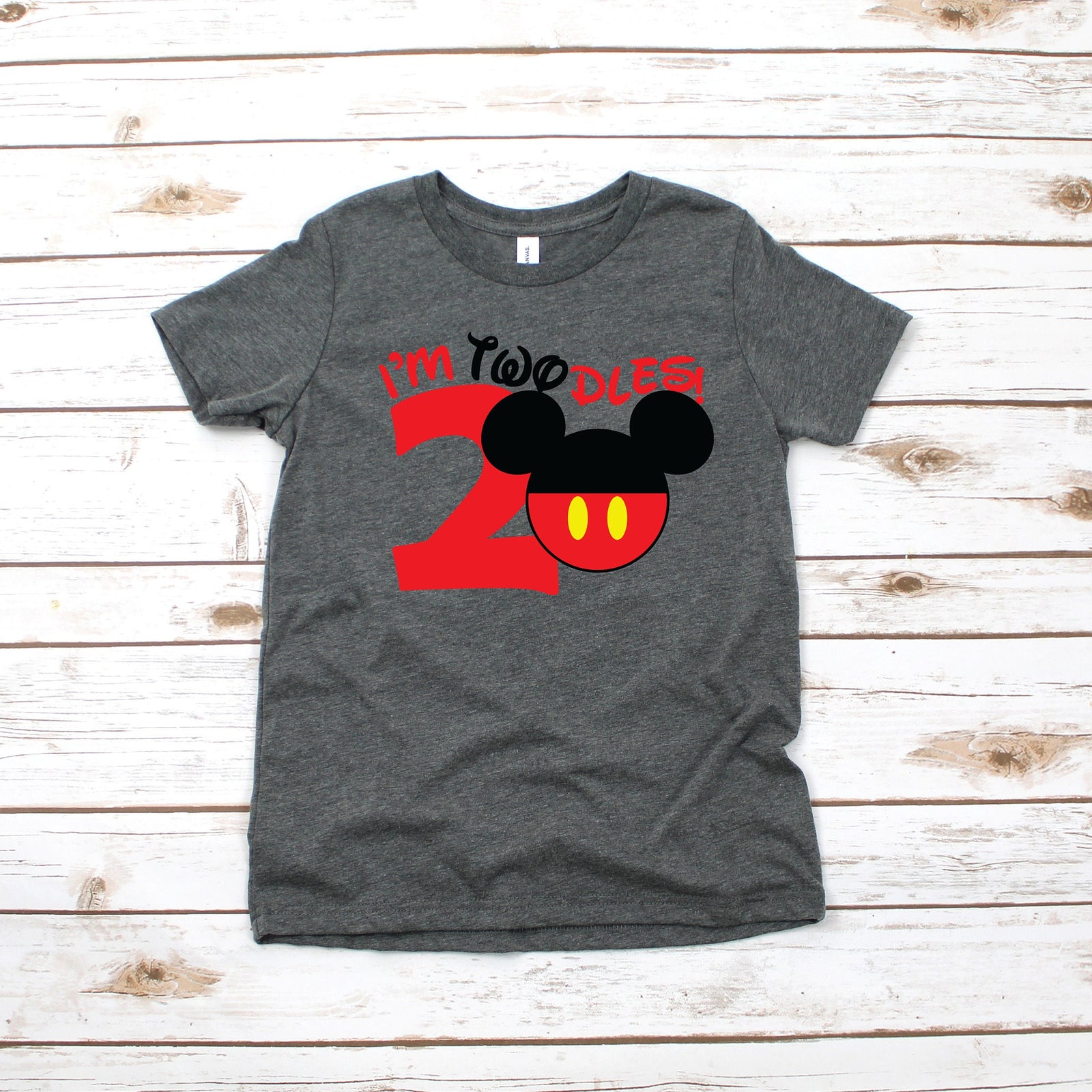 I'm Twodles Mickey T Shirt - Turning Two Disney Shirt - Mickey Birthday Party
