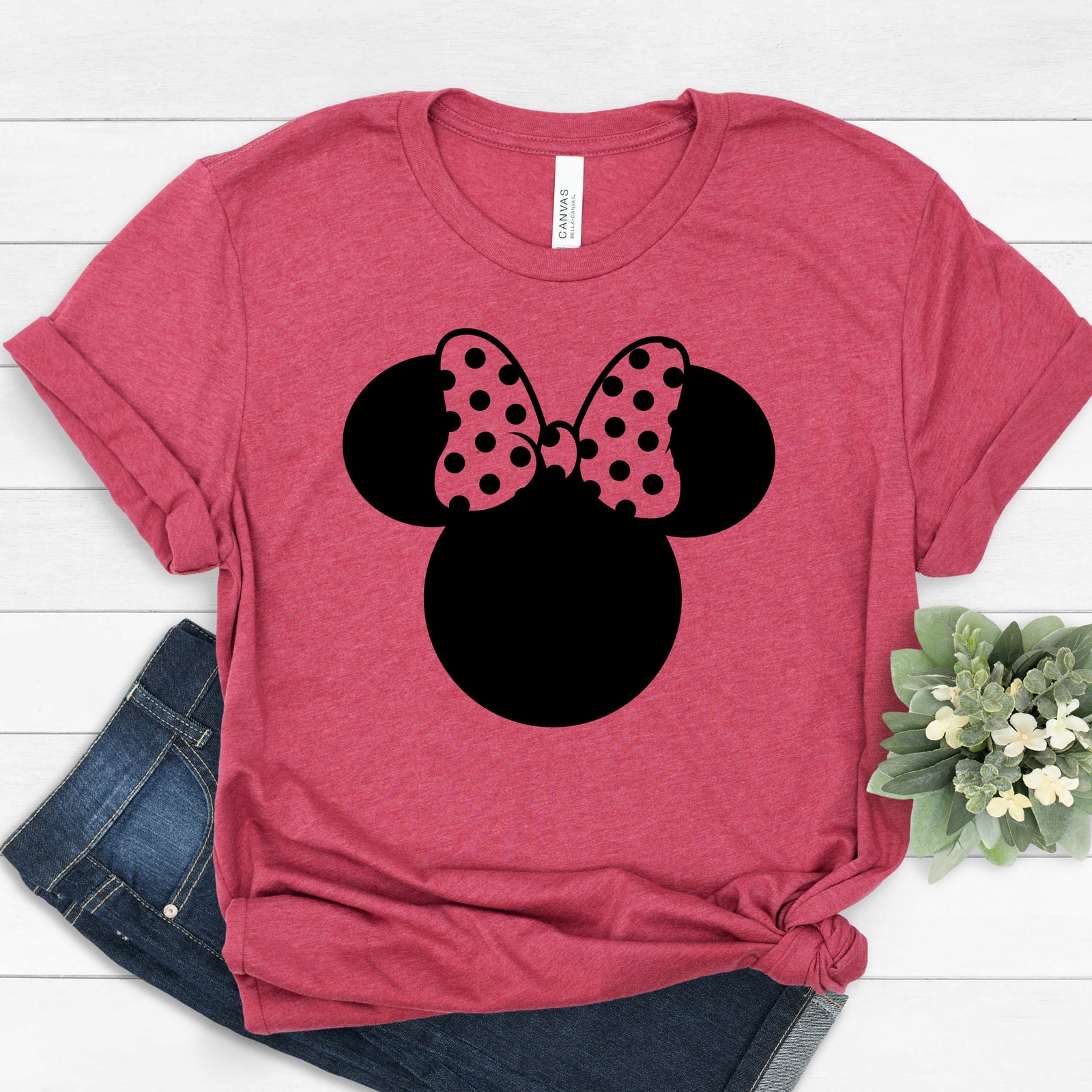 Minnie Polka Dot Bow T Shirt- Disney Trip Matching Shirts - Minnie Mouse T Shirt - Cute Minnie Shirt