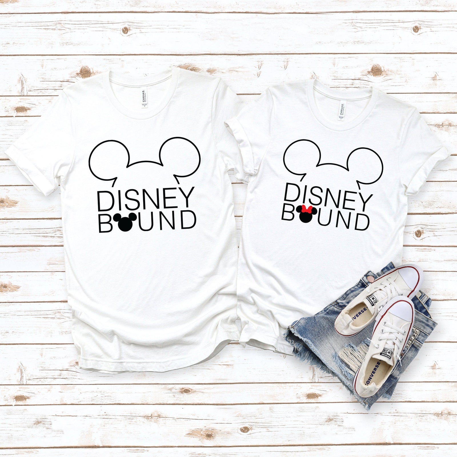 Disney Bound Minnie and Mickey Shirts - Disney Couples - Disney Matching Shirts - Custom Colors