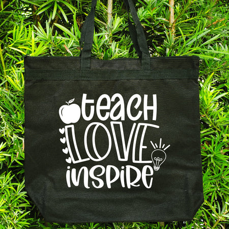 Teach Love Inspire Teacher Tote Bag - Perfect Gift Idea