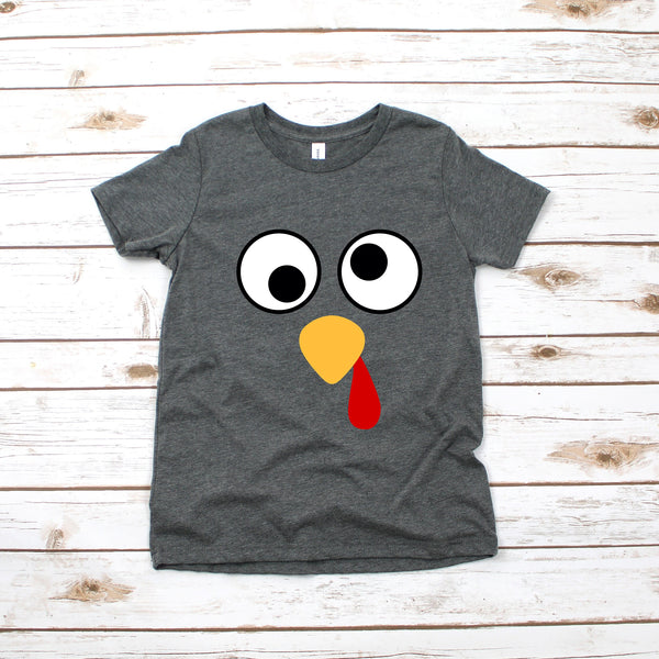 Cute Turkey Shirt - Youth Thanksgiving Shirt for Comfort