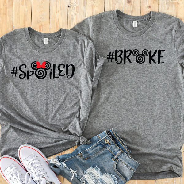 Spoiled Minnie and Broke Mickey Shirts for Disney Couples