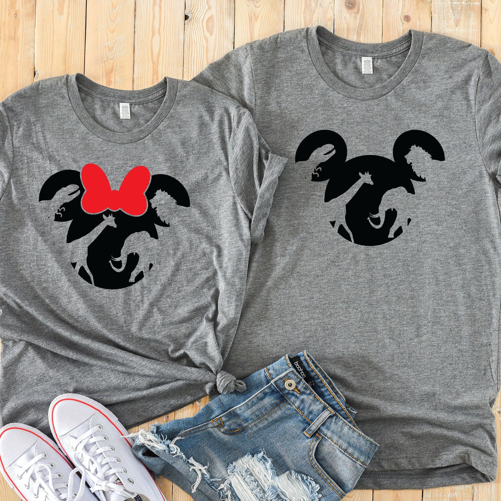 Animal Kingdom Minnie and Mickey Shirts - Disney Couples - Matching Shirts - Safari Shirts