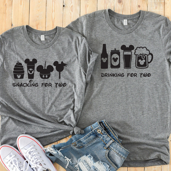 Funny Disney Couples Shirt for Pregnancy Announcement