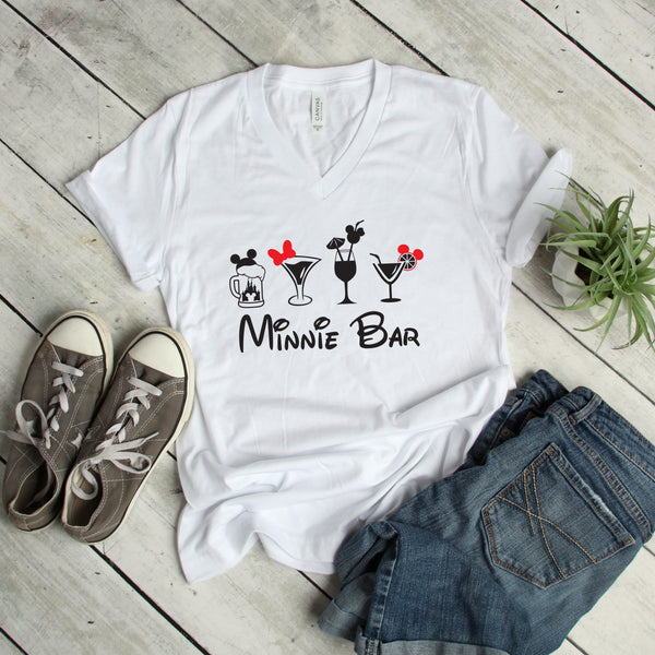 Minnie Bar T Shirt for Disney Lovers - Comfortable Drinking Shirt