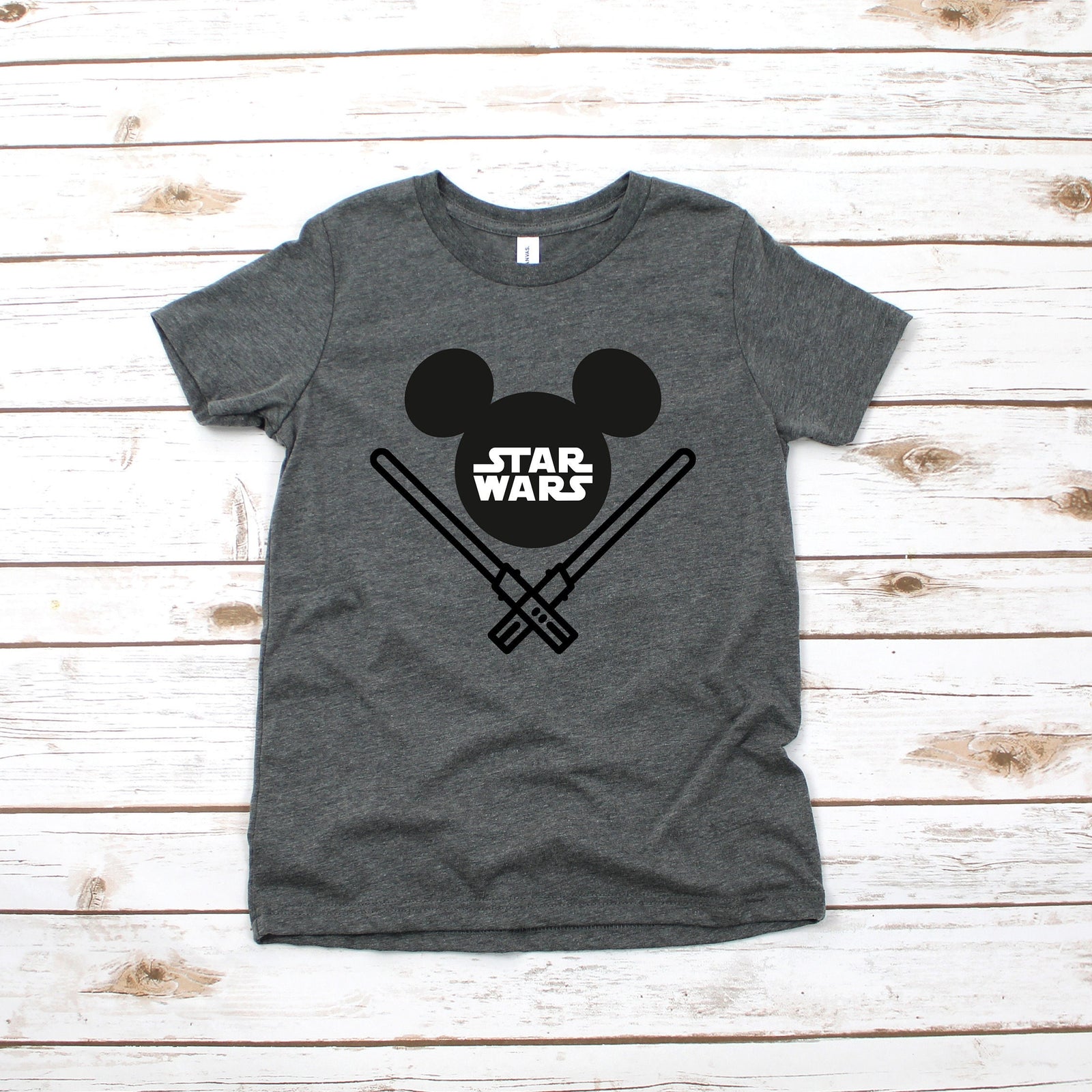 Custom Star Wars Mickey Mouse Youth T Shirt - Disney Kids T Shirts - Family Star Wars Matching Shirts Personalized Name