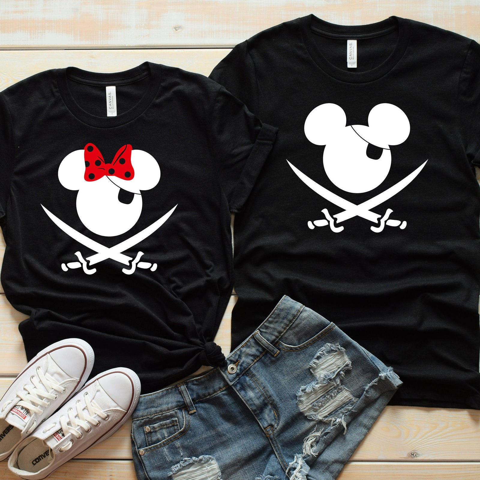 Pirate Minnie & Mickey Shirts - Disney Couples - Matching Shirts