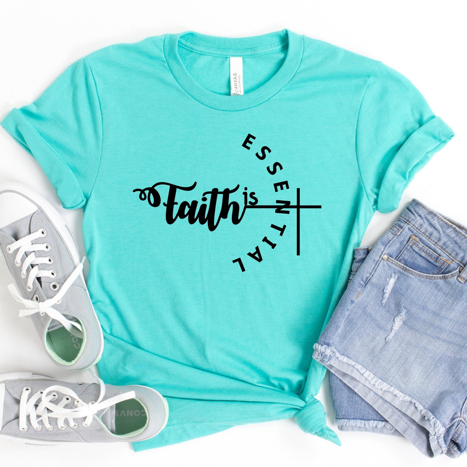 Faith is Essential T Shirt - Christian Shirt- Jesus T Shirt - Blessed T Shirt