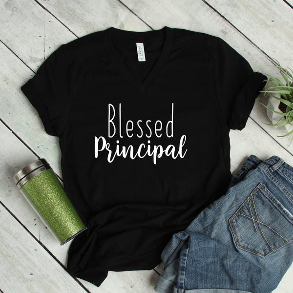 Blessed Principal T Shirt - Comfortable Teacher Apparel
