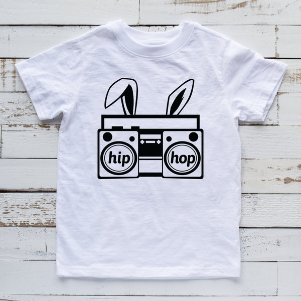 Hip Hop Bunny Cute Kids Easter Shirt for Fun Celebrations