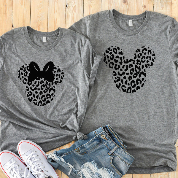 Leopard Mickey and Cheetah Mickey Couples Shirts for Disney Adventures