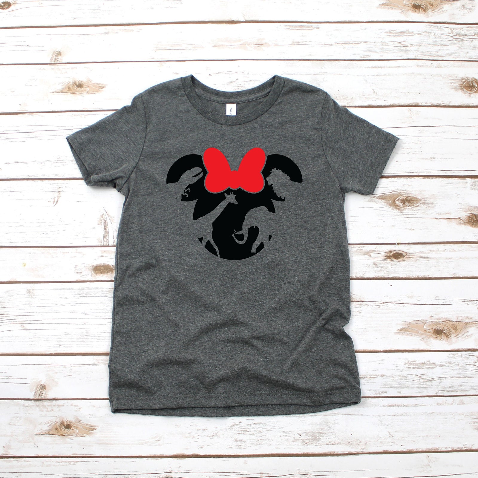 Custom Animal Kingdom Minnie Mouse Youth T Shirt - Disney Kids T Shirts - Cool Minnie Safari T Shirt - Personalized Name