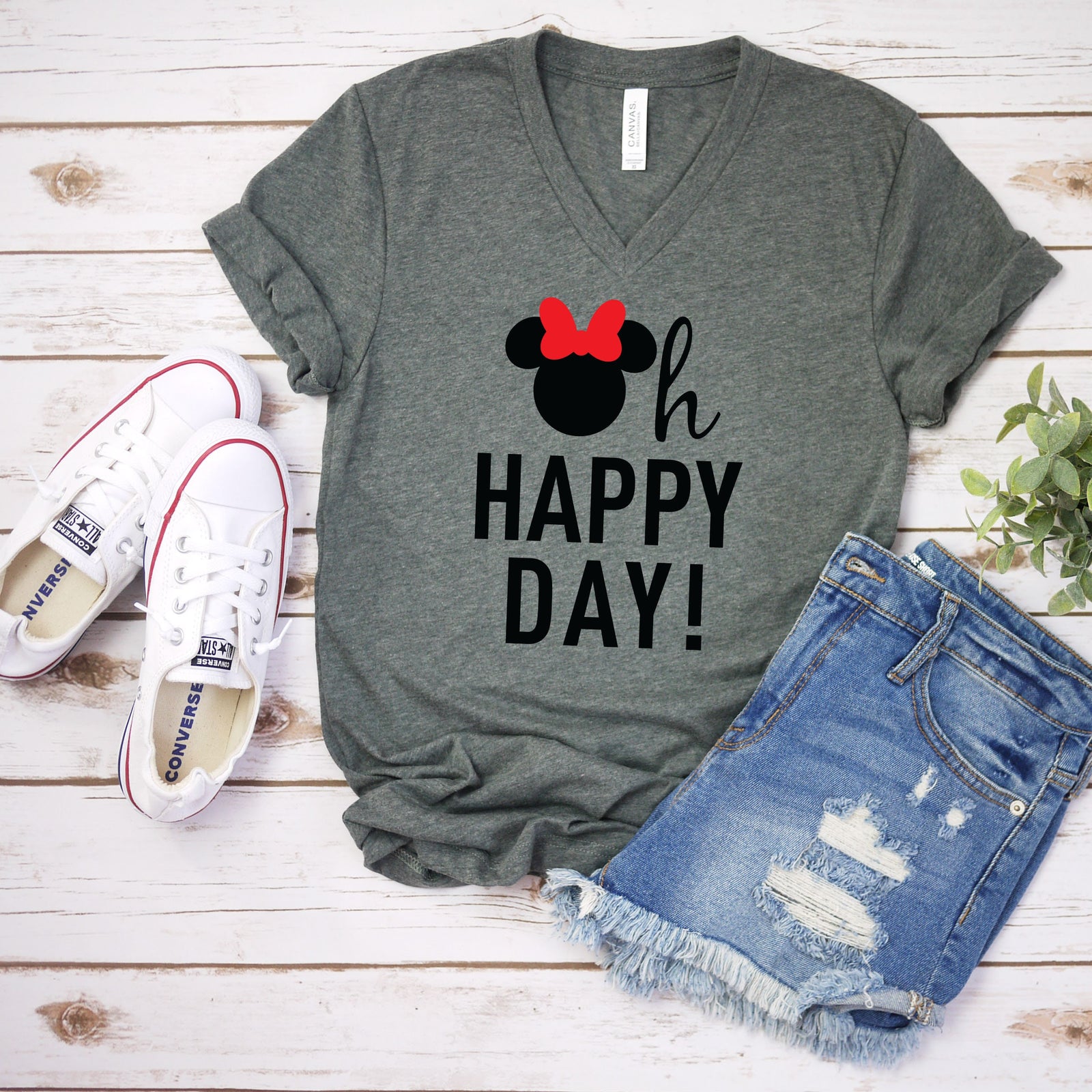 Oh Happy Day Minnie T Shirt- Disney Birthday Trip Shirt - Minnie Mouse T Shirt - Cute Minnie Shirt