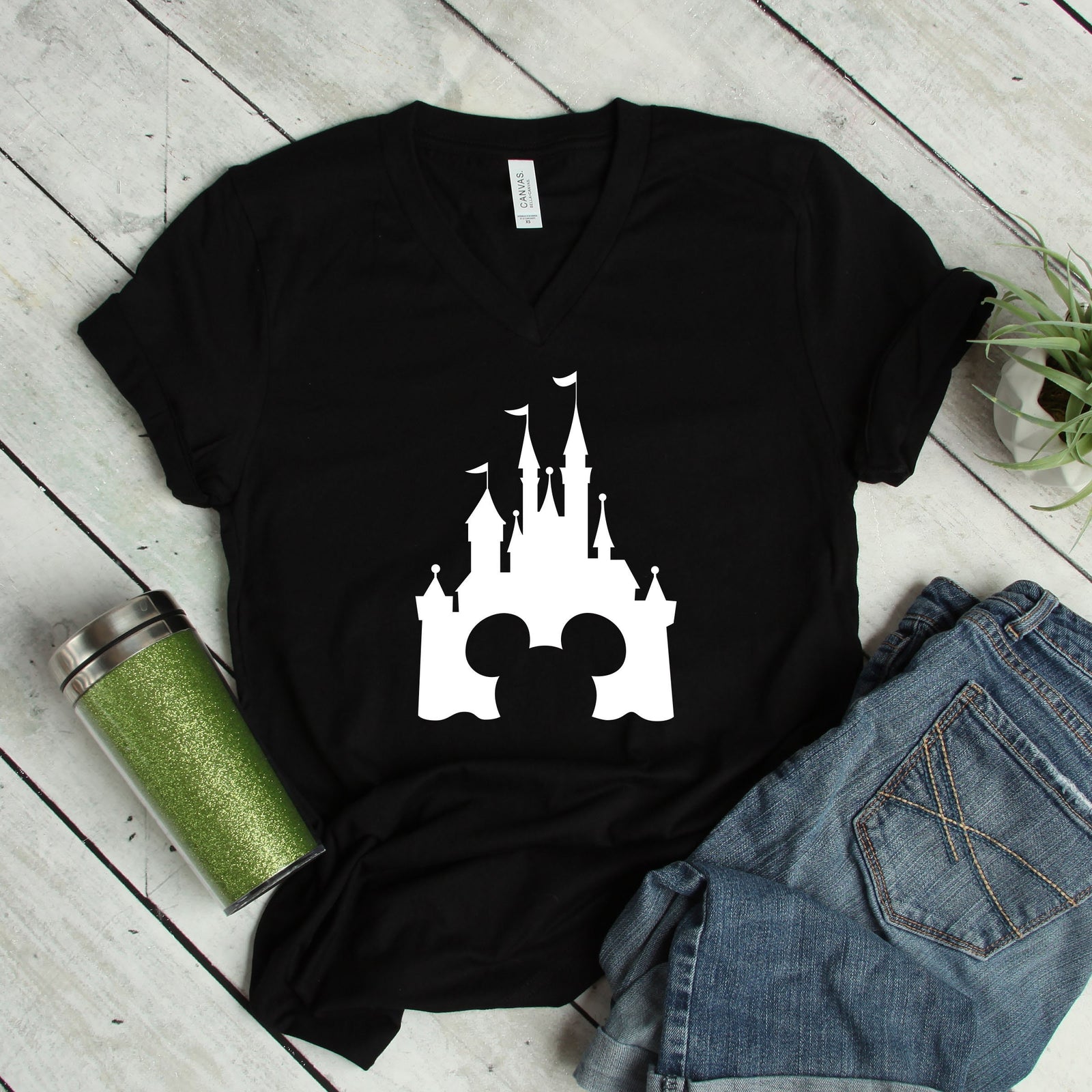 Mickey and Disney Castle T Shirt - Disney Mickey Shirt