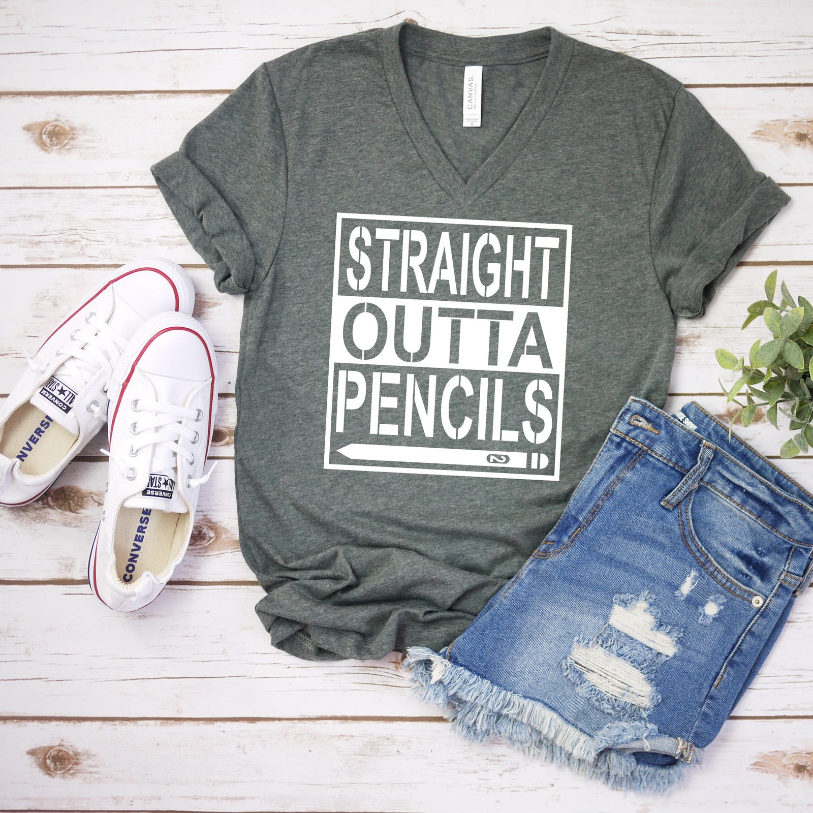 Straight Outta Pencils T Shirt - Teacher T Shirts - Cutest Teacher Tees