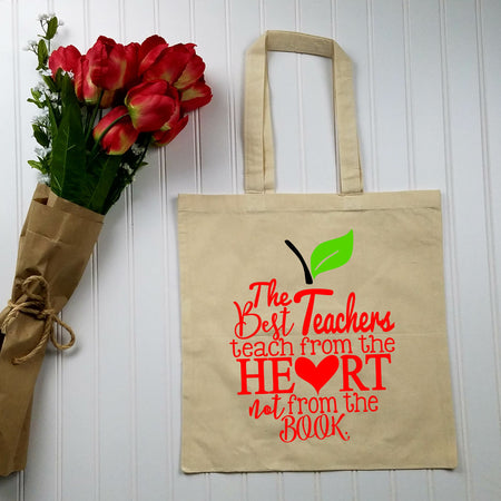 The Best Teachers Teach from the Heart Jumbo Tote Bag