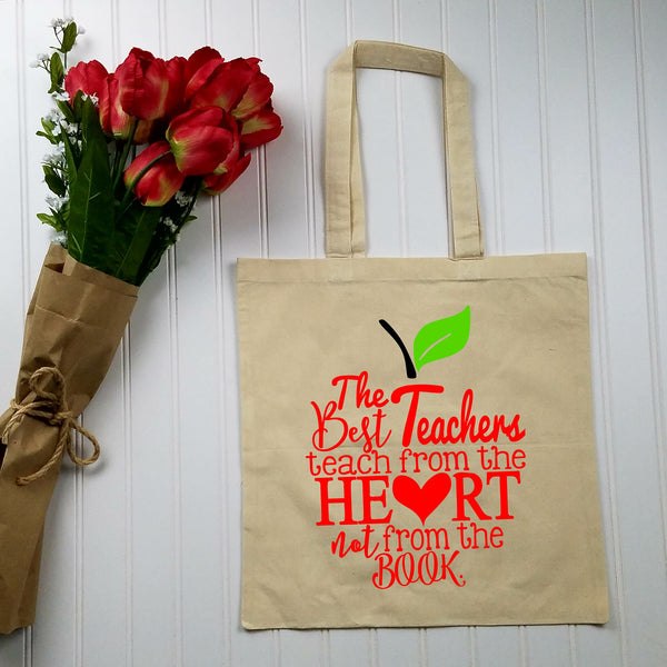 The Best Teachers Teach from the Heart Jumbo Tote Bag