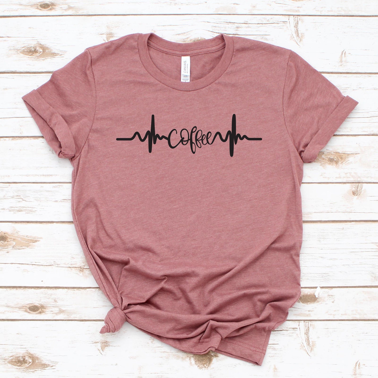 Coffee Heartbeat T Shirt - Coffee Lovers - Gift for Coffee Lover