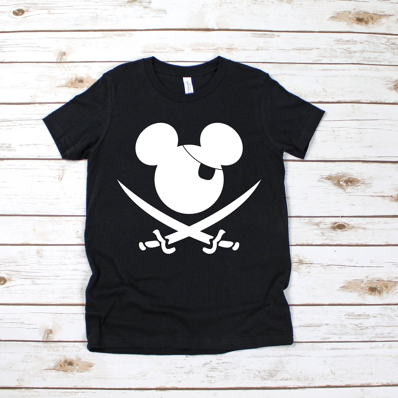 Custom Mickey Mouse Pirate Disney T shirt - Name Monogram Mickey Youth Kids Shirt  - Personalized Disney Matching Family Shirts