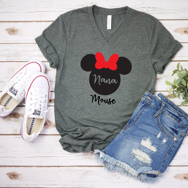 Nana Minnie Mouse T-Shirt for Family Disney Matching Fun
