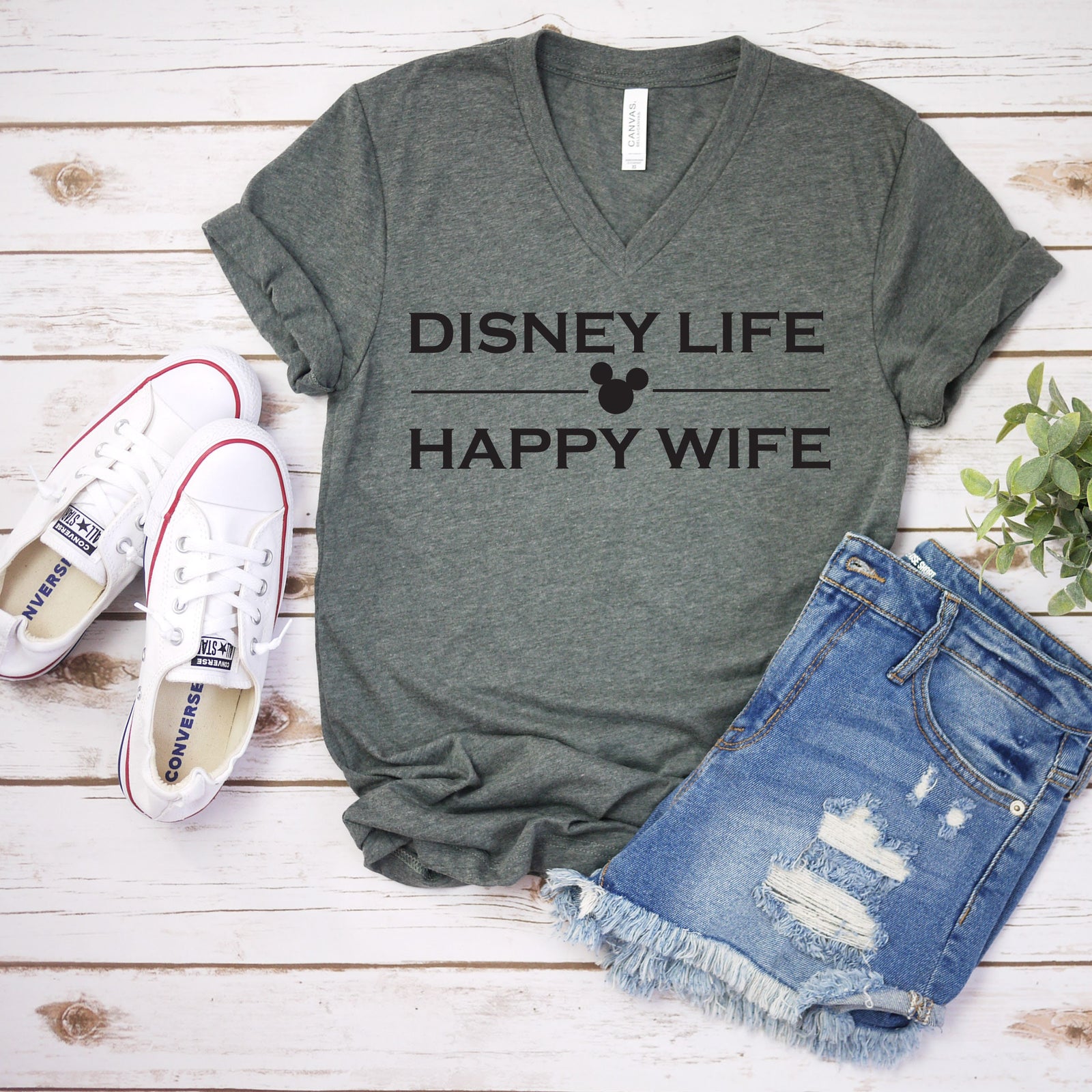 Disney Life Happy Wife Shirt - Disney Wife Shirt - Disney Happy Wife Shirt - Mickey Minnie Wife Shirt - Disney Fan Shirt