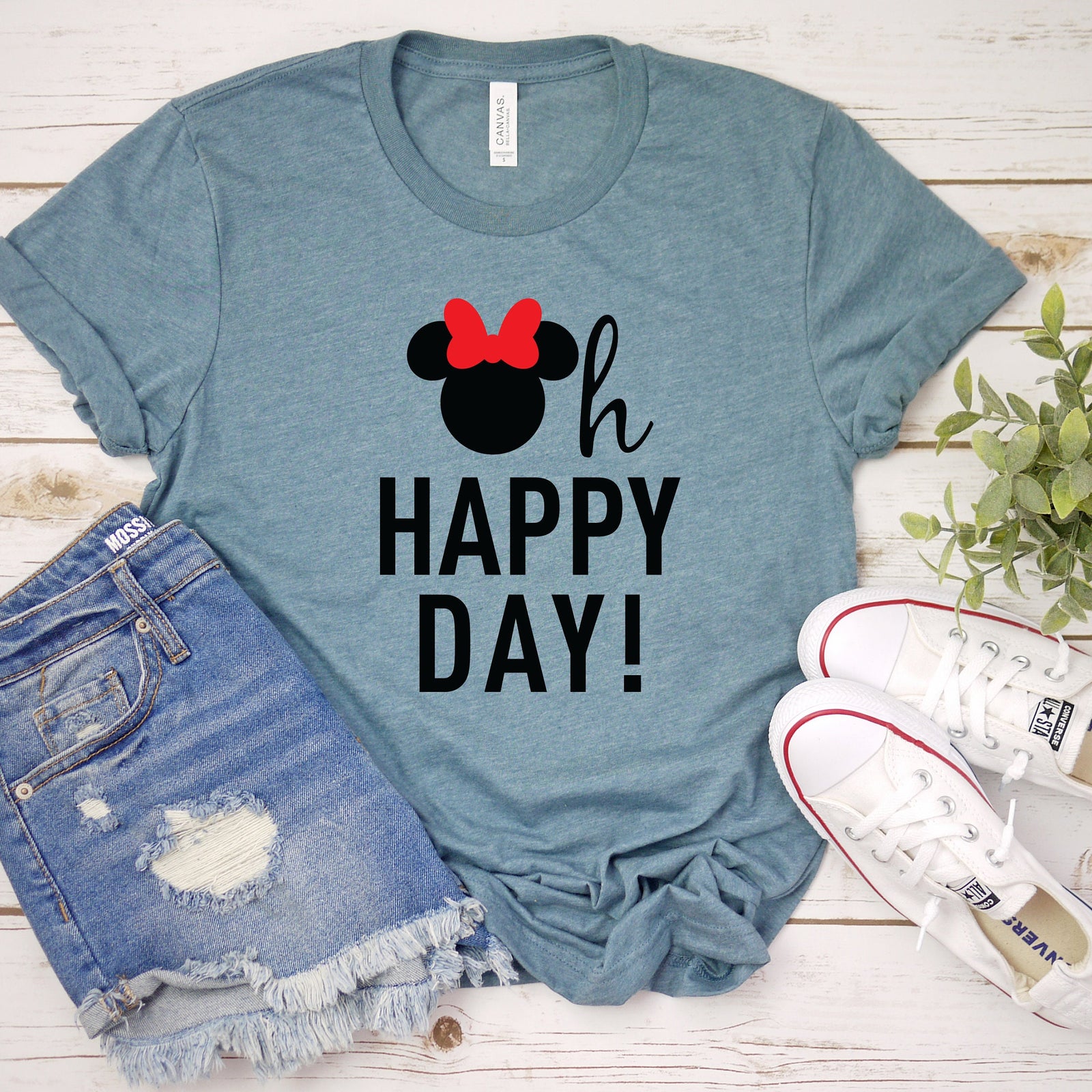 Oh Happy Day Minnie T Shirt- Disney Birthday Trip Shirt - Minnie Mouse T Shirt - Cute Minnie Shirt