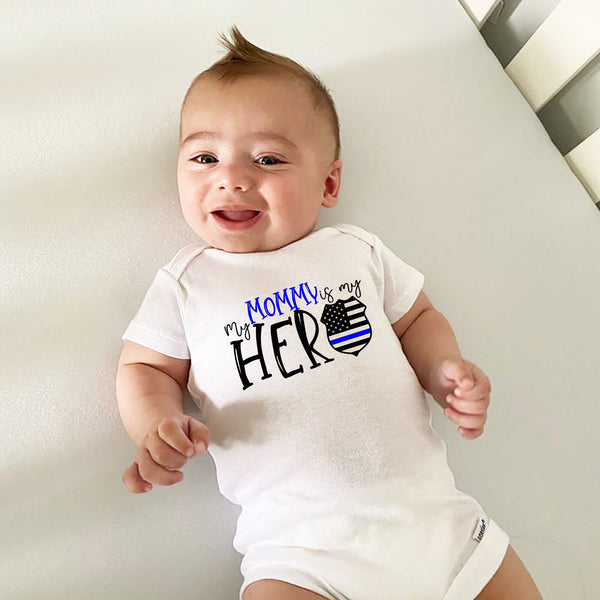 My Mommy is My Hero Police Officer Baby Onesie