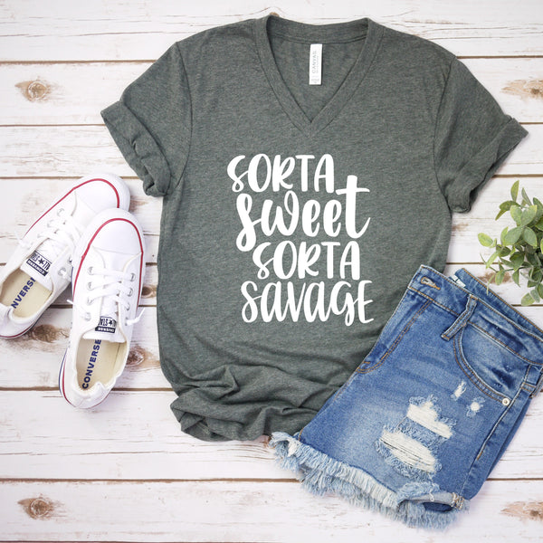 Sorta Sweet Sorta Savage T Shirt - Funny and Comfortable