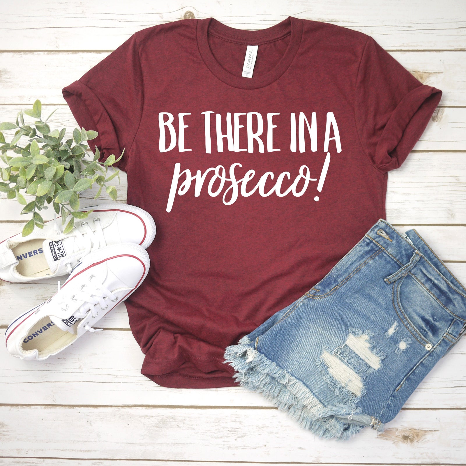 Be There in a Prosecco Christmas T Shirt - Funny Wine Lover Shirt - Matching Couple Shirt - Christmas Party Shirt