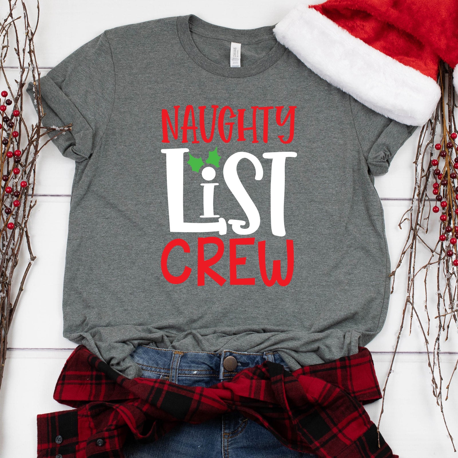 Naughty List Crew Christmas T Shirt - Funny Christmas Family Shirt - Holiday Matching Christmas Party Shirt - Christmas Crew Gift Shirt -