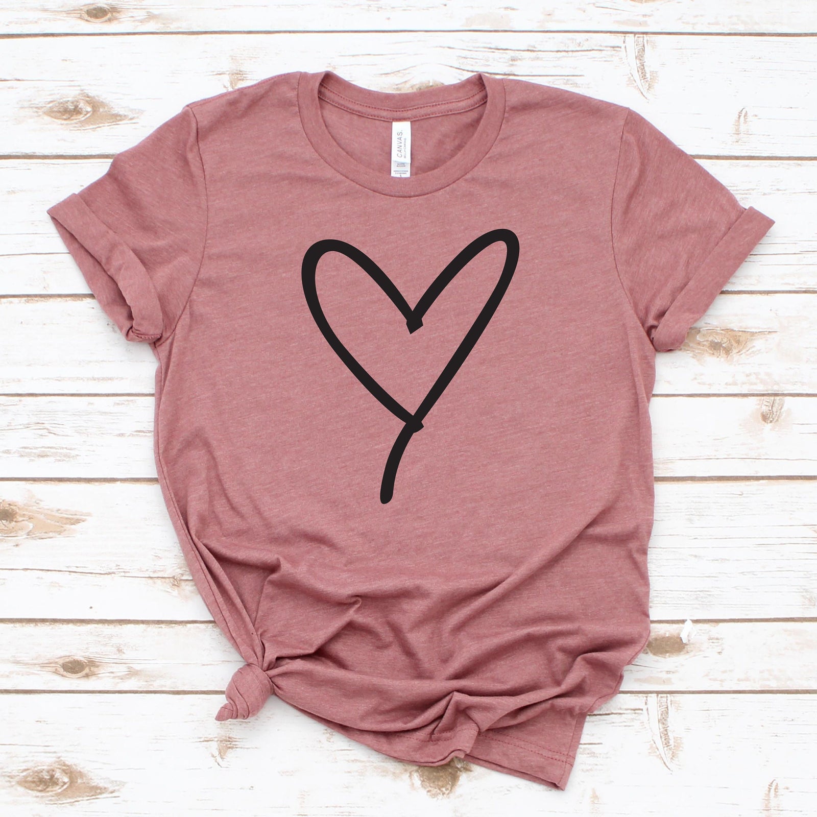 Modern Heart Shirt - Cute Valentine Heart Shirt - Unisex Adult Valentine's Day Heart Shirt - Valentines Day Gift - Heart T-shirt