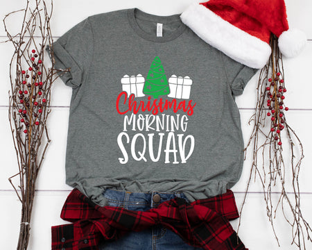 Funny Christmas Morning Squad T Shirt Gift for Everyone