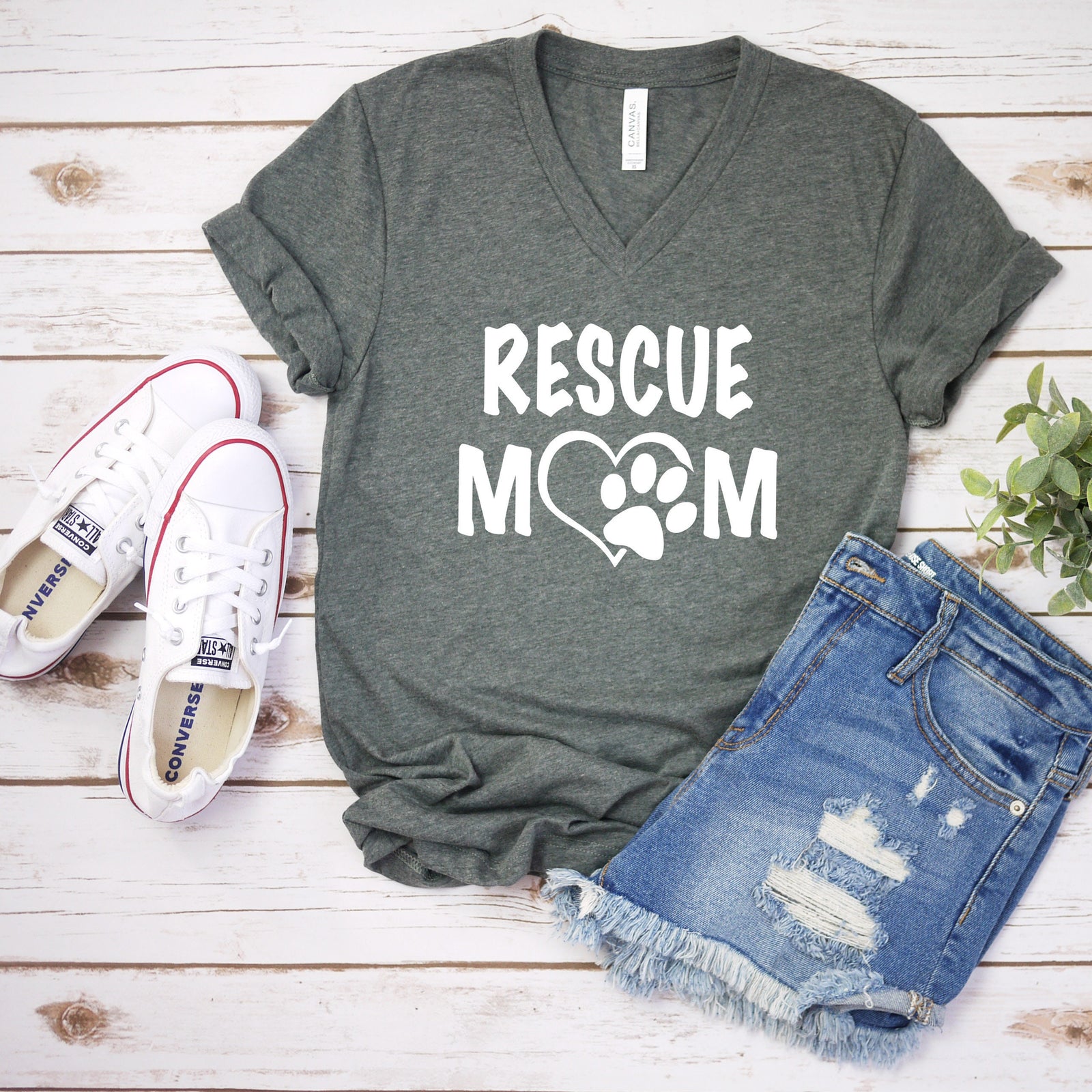 Rescue Mom T Shirt - Dog Lover - Pet Rescue T Shirt - Dog Mom Shirt