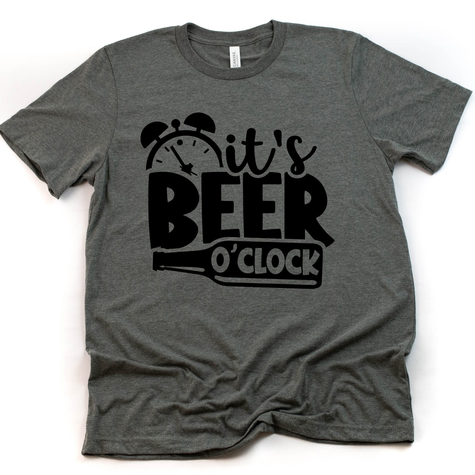 It's Beer O'clock T Shirt- Funny Men's T-shirt - Beer Lover Shirt - Beer Humor Statement Shirt - Beer Drinker Shirt
