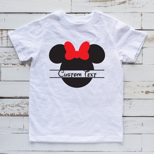 Custom Name Minnie Mouse Youth T Shirt for Kids