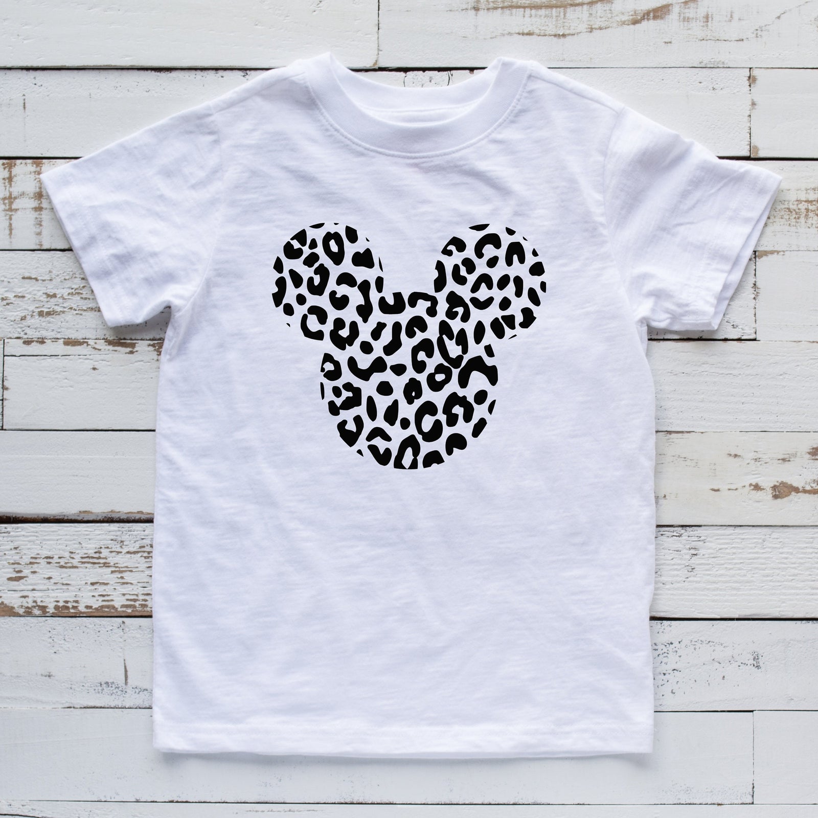 Custom Animal Print Mickey Mouse Youth T Shirt - Disney Kids Cheetah Leopard Safari T Shirts - Personalized Name Mickey Shirt