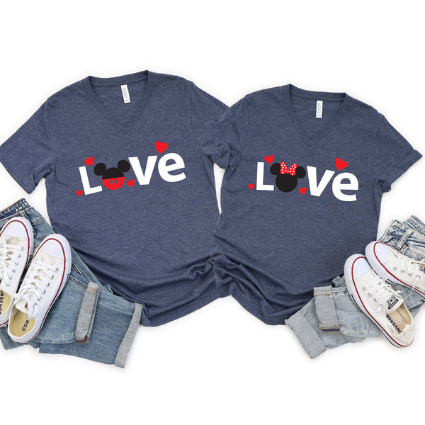 Minnie and Mickey Love Shirt for Valentine's Day Couples