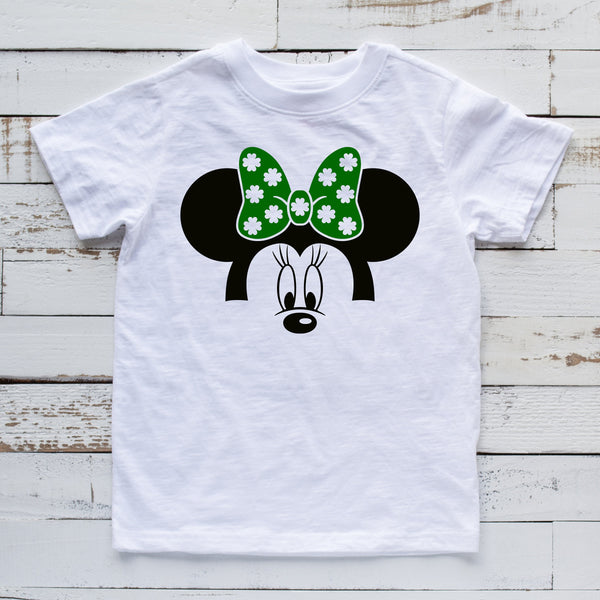 St. Patrick's Day Minnie Mouse T Shirt for Kids - Lucky Design