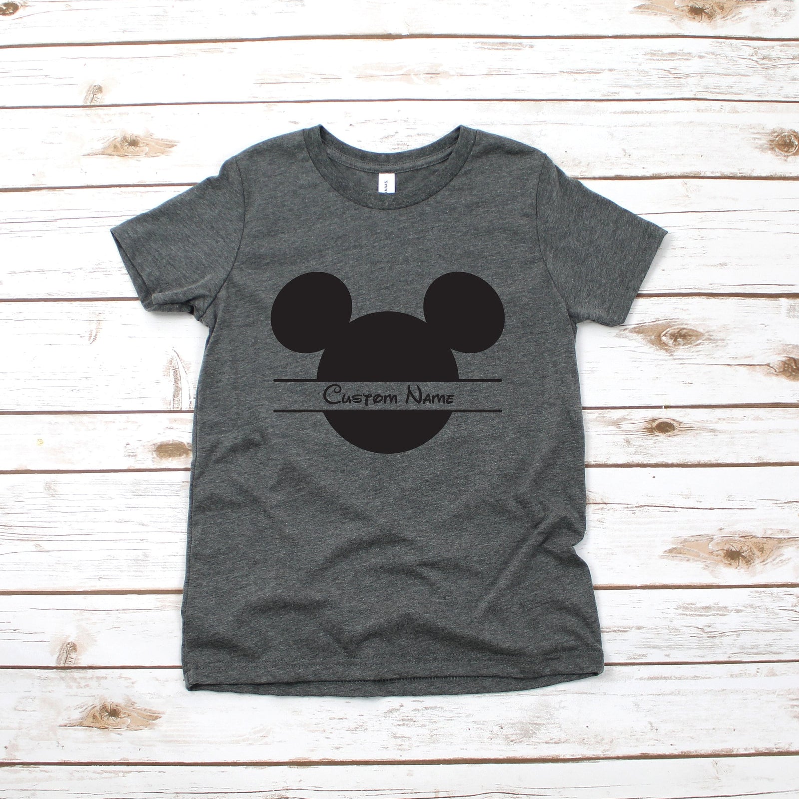 Custom Mickey Mouse Monogram Shirt - Infant Toddler Youth Disney T Shirt - Mickey Kids T Shirts - Personalized Name Monogram Mickey Shirt