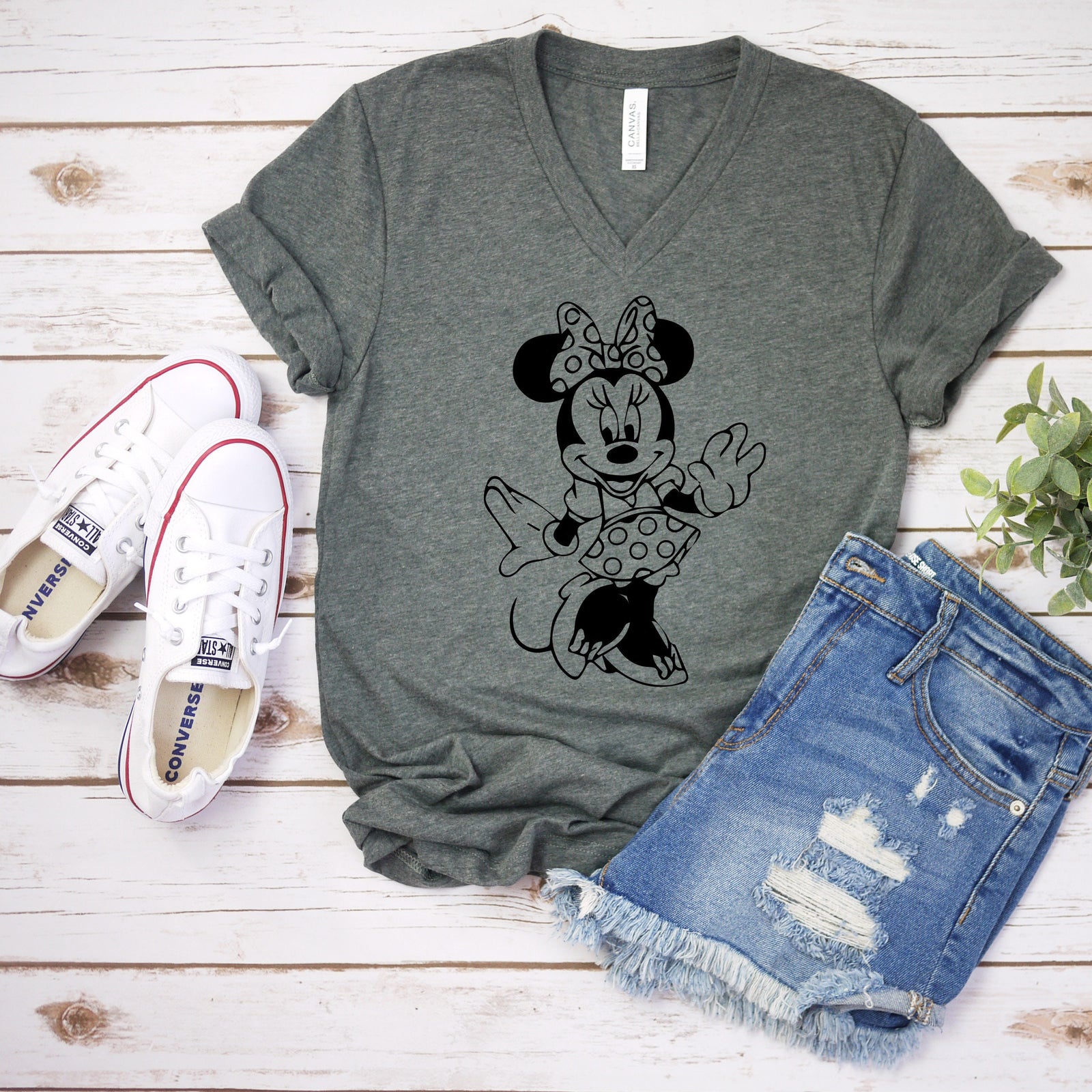 Full Body Minnie Mouse T Shirt- Custom Minnie Mouse T Shirt - Minnie Silhouette