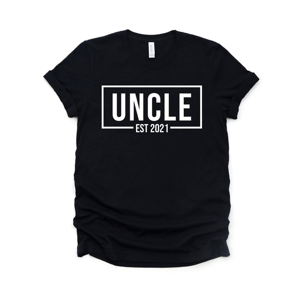 Uncle Established 2021 T Shirt - Custom Family Keepsake